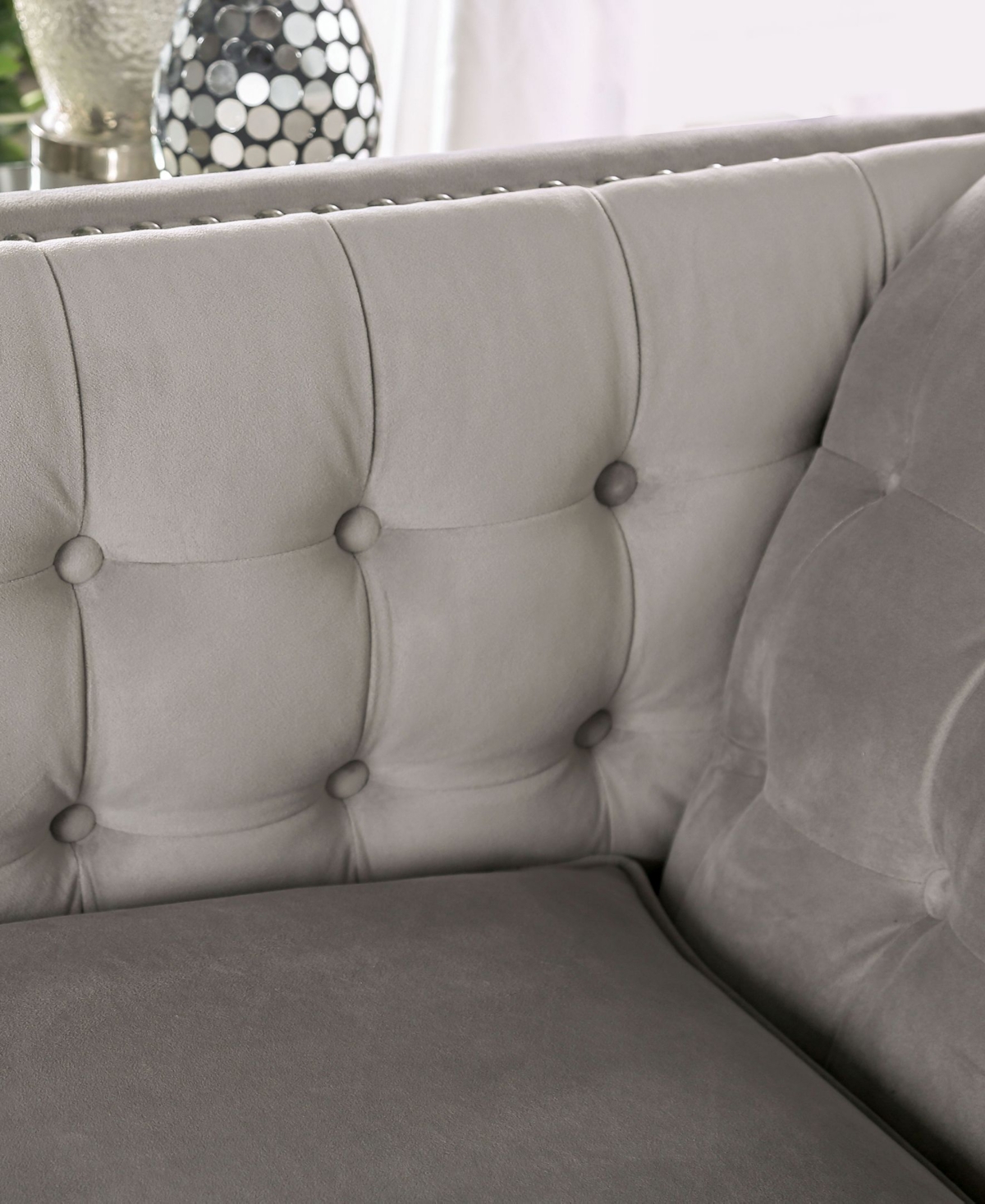 Furniture of America Cantar Upholstered Love Seat