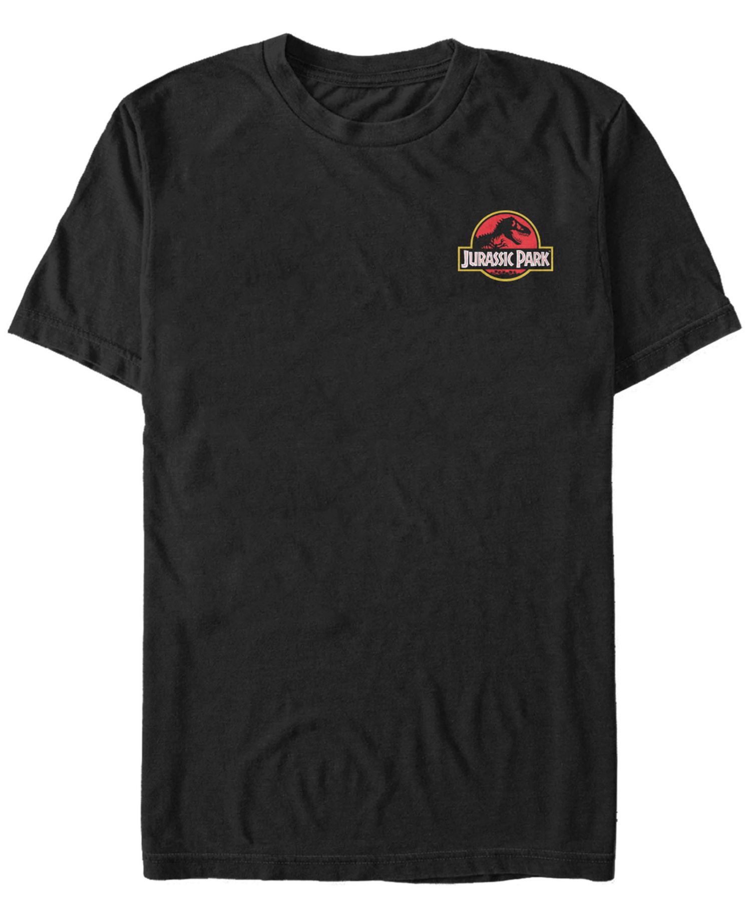 Jurassic Park Men's Logo Red Yellow Pocket Short Sleeve T-Shirt