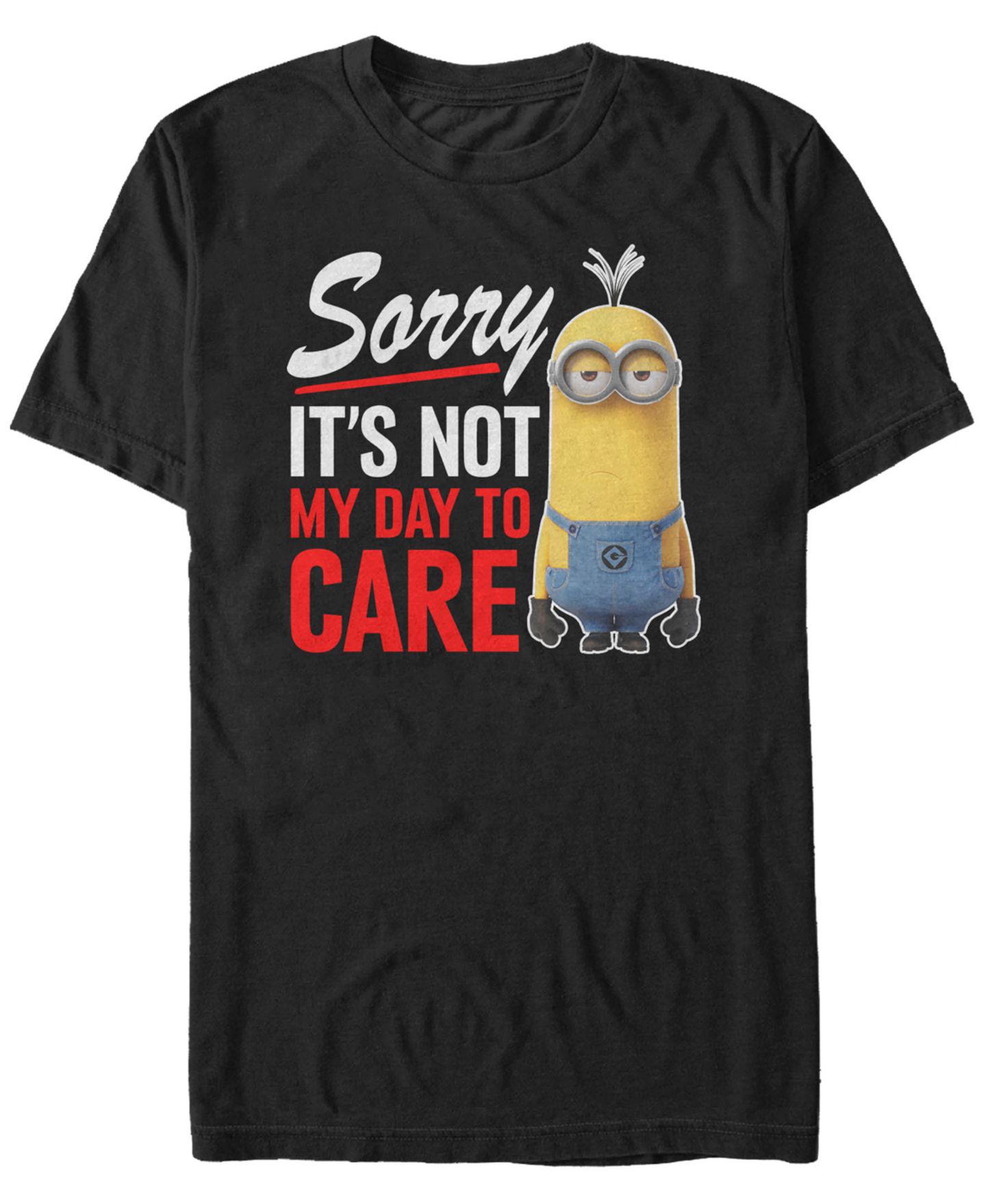 Мужская футболка Fifth Sun Minions Sorry Not My Day To Care Short Sleeve, цвет: Чёрный — фото 1
