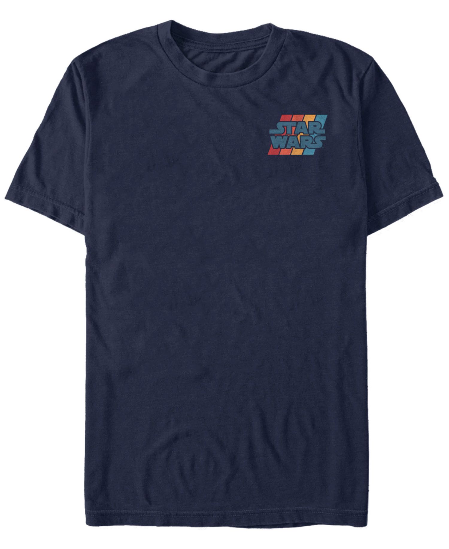 Star Wars Men's Left Chest Rainbow Logo Short Sleeve T-Shirt