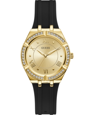 image of Guess Women-s Black Silicone Strap Watch 36mm