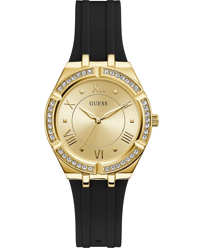 GUESS - Women's Black Silicone Strap Watch 36mm