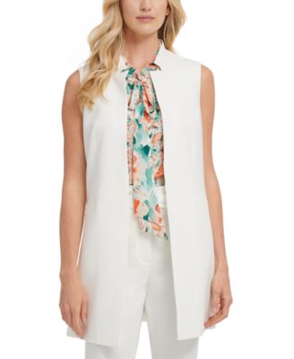 DKNY - Notch-Collar Long Vest
