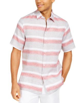 Tasso Elba - Men's Stripe Linen Shirt