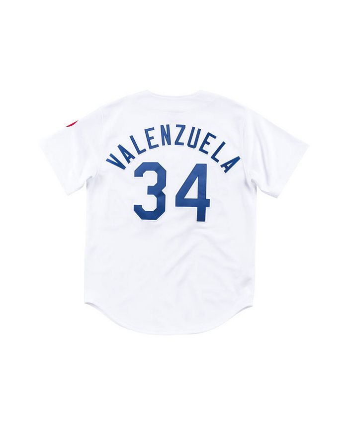 Men's Mitchell & Ness Fernando Valenzuela Black Los Angeles Dodgers Cooperstown Collection Portrait T-Shirt Size: Medium
