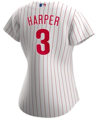 Women's Bryce Harper Gray/Red Philadelphia Phillies Plus Size Jersey