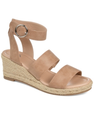 image of Journee Collection Women-s Norra Wedge Sandal Women-s Shoes