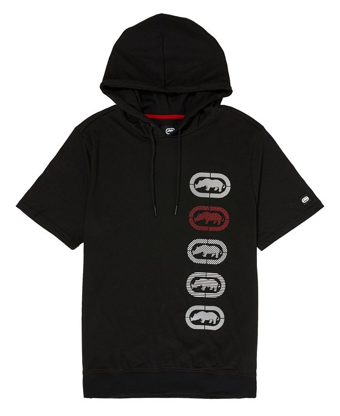 Ecko Unltd Men's Short Sleeve Hoodie with Vert Rhino Repeat - Macy's