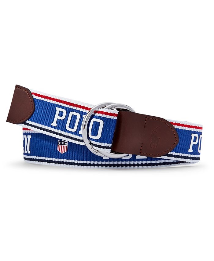 Polo Ralph Lauren Men S Polo Flag Shield O Ring Belt Reviews All Accessories Men Macy S