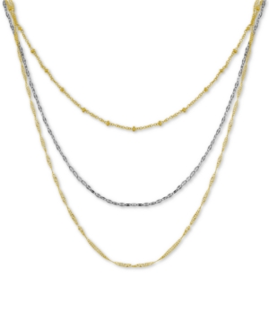 image of Essentials Fine Silver Plated Multi-Chain 18