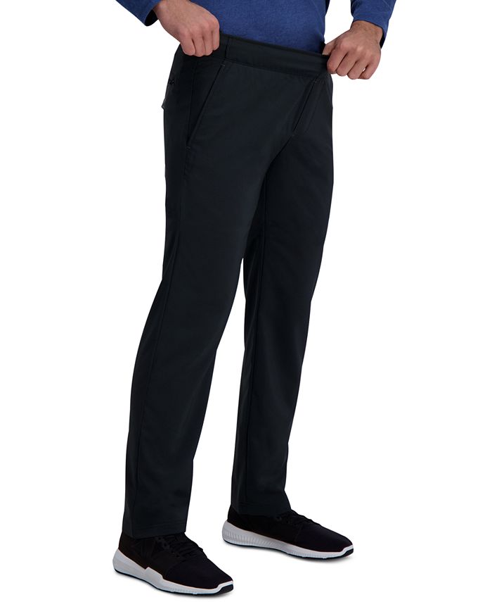 Haggar Active Series™ Straight Fit Flat Front Comfort Pant - Macy's