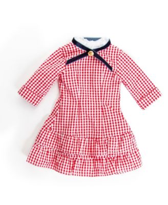 The Queen's Treasures Little House on The Prairie Authentic Laura and Mary Ingalls Check Dress