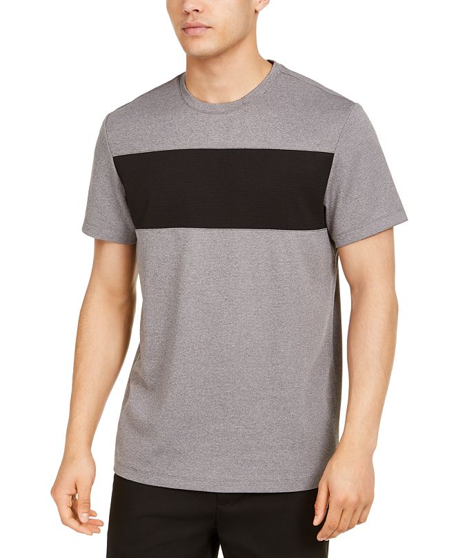 Alfani Men's Colorblocked Ottoman Stripe T-Shirt, Created for Macy's ...