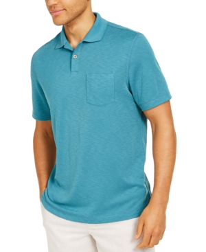 Tasso Elba Island Men's Solid Pocket Polo Shirt Created for Macy's
