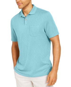 Tasso Elba Island Men's Solid Pocket Polo Shirt Created for Macy's