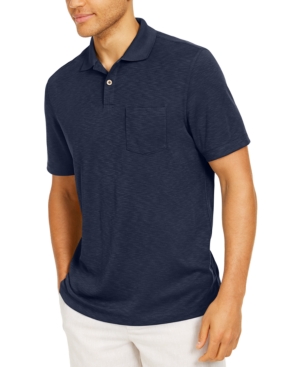 Tasso Elba Island Men's Solid Pocket Polo Shirt Created for Macy's