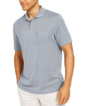 Tasso Elba Island Men's Solid Pocket Polo Shirt Created for Macy's