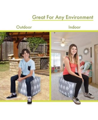 Ellie Ottoman Pouf Cube 17" x 17"