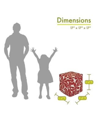 Pentation Ottoman Pouf Cube 17" x 17"