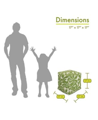 Pentation Ottoman Pouf Cube 17" x 17"