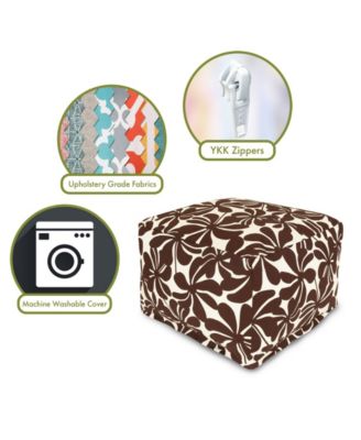 Plantation Ottoman Square Pouf 27" x 17"