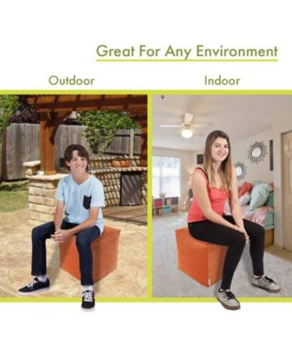 Villa Ottoman Pouf Cube 17" x 17"