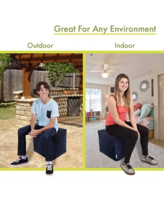 Villa Ottoman Pouf Cube 17" x 17"