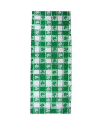 Shamrock Woven Check Table Runner