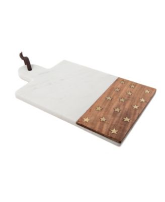 Thirstystone - Stars Marble & Wood Cheese Board