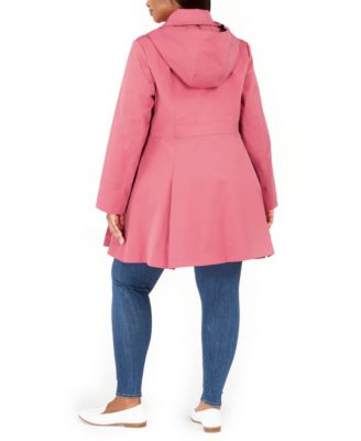 hooded skirted coat