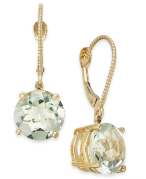 image of Mint Quartz Drop Earrings (5 ct. t.w.) in 14k Gold-Plated Sterling Silver