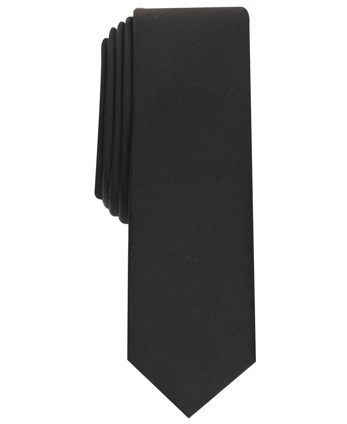 Men's Solid Textured 2" Necktie, Created for Macy's - Black