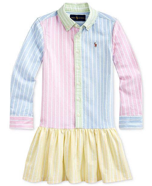 Polo Ralph Lauren Toddler Girls Cotton Oxford Fun Shirtdress