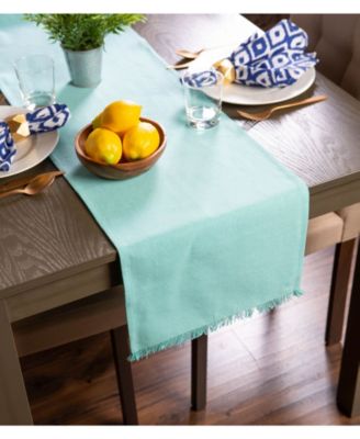 Solid Heavyweight Fringed Table Runner