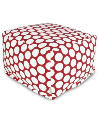 Large Polka Dot Ottoman Square Pouf 27" x 17"