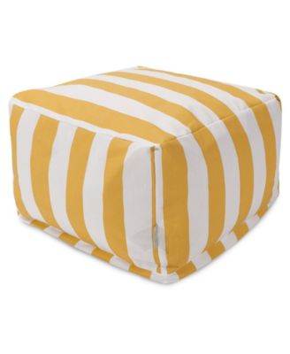 Vertical Stripe Ottoman Square Pouf 27" x 17"