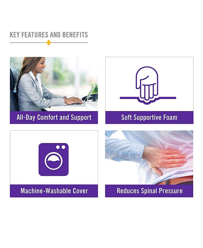 DMI Lumbar Back Support Cushion Pillow with Strap Macy's