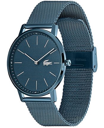 Lacoste - Men's Moon Blue Stainless Steel Mesh Bracelet Watch 40mm