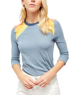 Free People - In Rainbows Knit-Detail Top