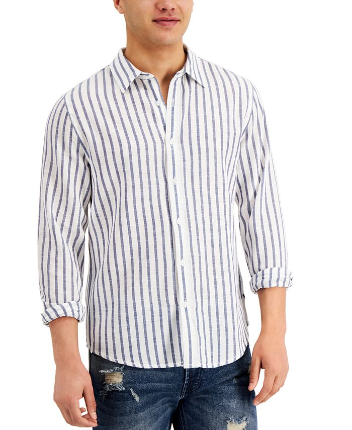 GUESS Men's Eric Stripe Shirt - Macy's