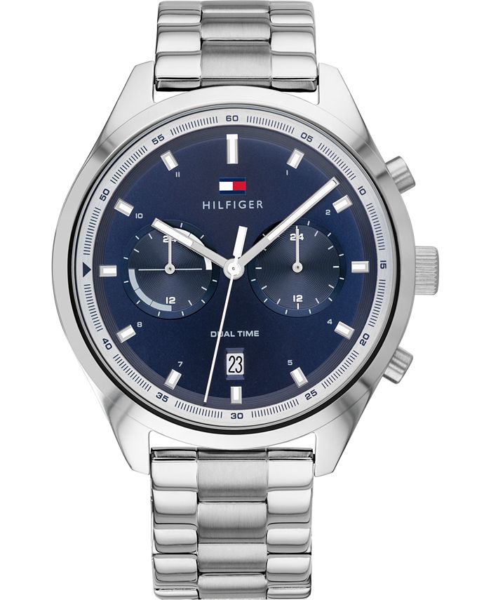 Tommy Hilfiger Men's Chronograph Stainless Steel Bracelet Watch 44mm ...