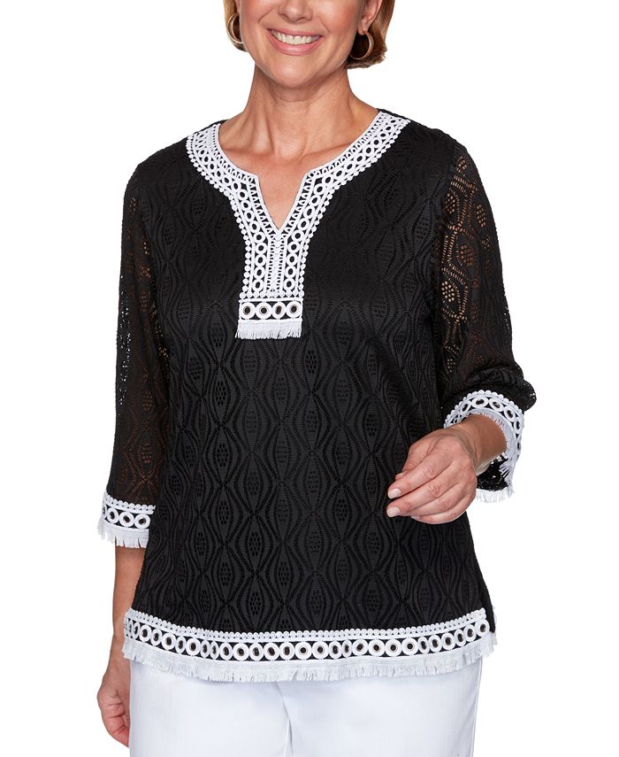 alfred dunner petite tops