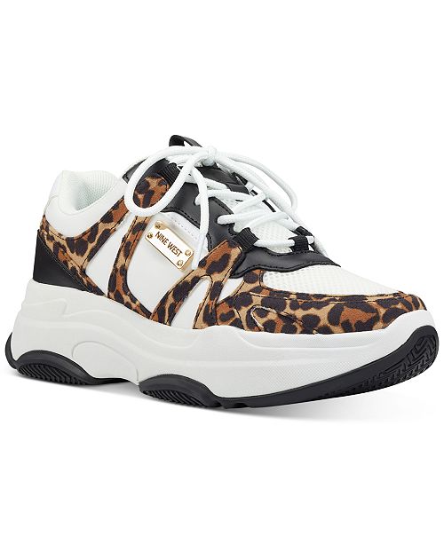 Nine West Nema Lace Up Trainer Sneakers Reviews Athletic Shoes