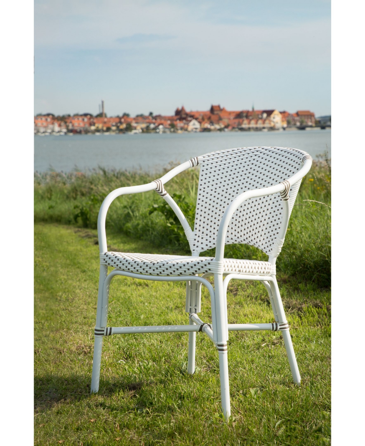 Shop Sika Design Valerie Chair In White,cappuccino Dots