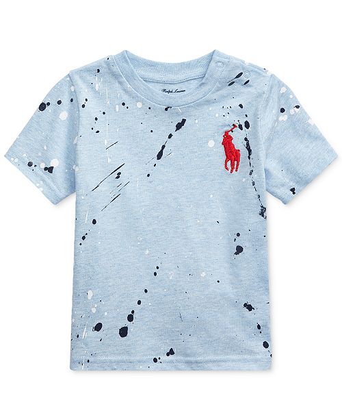Polo Ralph Lauren Baby Boys Splatter Print Cotton T Shirt
