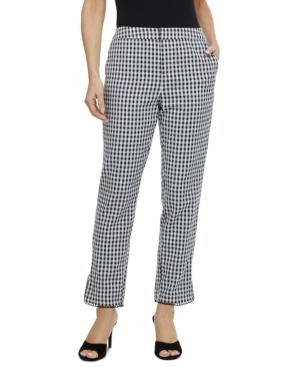 image of Laundry by Shelli Segal Gingham-Print High-Rise Pants
