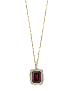 image of Effy Rhodolite Garnet (3-7/8 ct. t.w.) & Diamond (1/3 ct. t.w.) 18