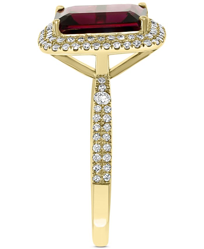 EFFY Collection - Rhodolite Garnet (3-7/8 ct. t.w.) & Diamond (3/8 ct. t.w.) Statement Ring in 14k Gold