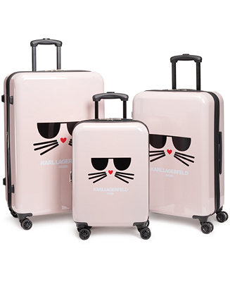 Womens Bags Luggage and suitcases Karl Lagerfeld Synthetic 22-inch Cat-logo Spinner Suitcase in Red 