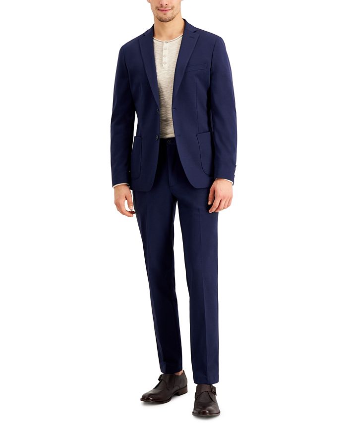 Calvin Klein Men's Slim-Fit Stretch Navy Blue Suit Separates - Macy's
